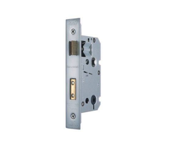 Satin Chrome Bathroom Lock