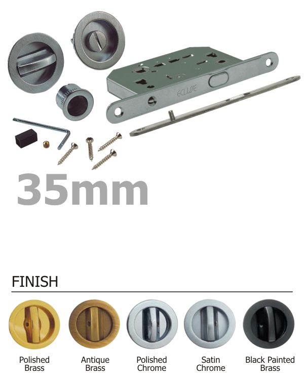 Eclisse Bathroom Locks - For 35mm Doors